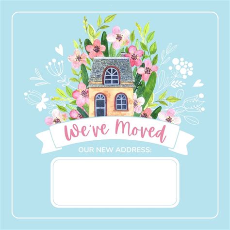 Free custom printable change of address card templates .